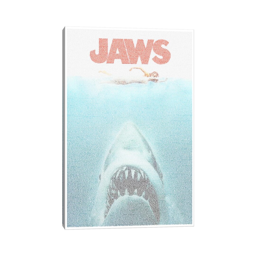 Leinwandbild - Grafikdruck „Jaws” von Robotic Ewe