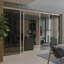 Cloison 4 panneaux coulissants en verre fumé LiteSm Cadre en aluminium avec technologie Silent Glide-101430459-101430464