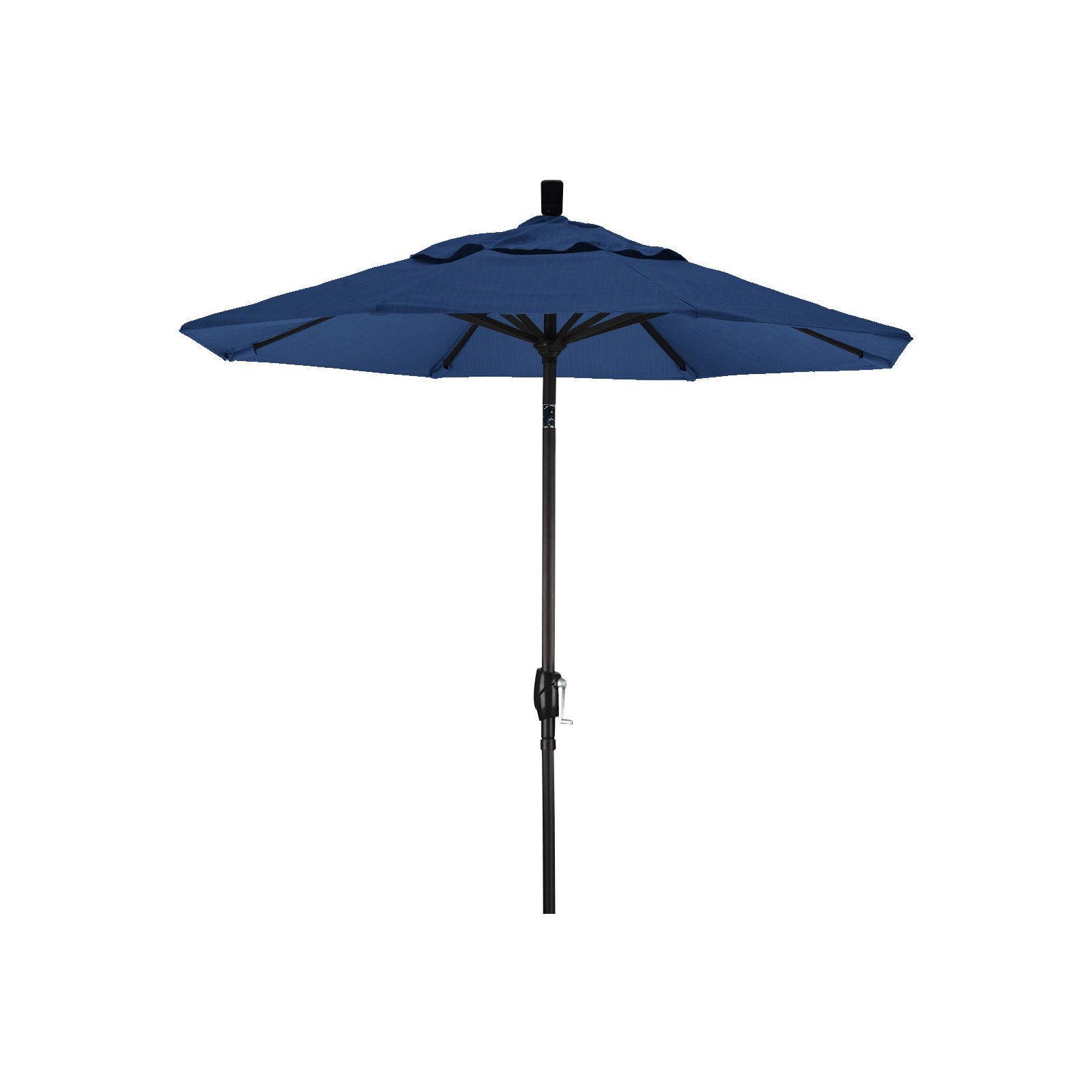 90'' Outdoor Umbrella, White, Navy Blue Performance Canvas, Pacifica