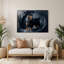 Chiens, berger belge, art mural en métal bleu-1292196537