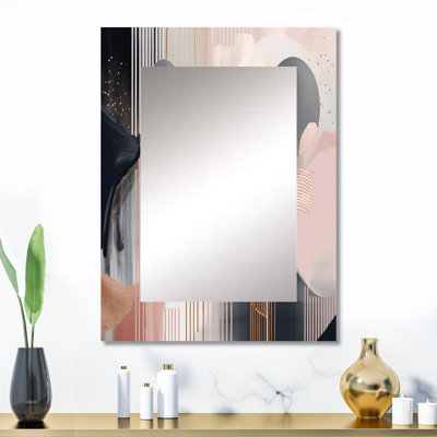 Whispers Of Marble II - miroir mural décoratif en marbre, miroir gris, impression d'art en métal