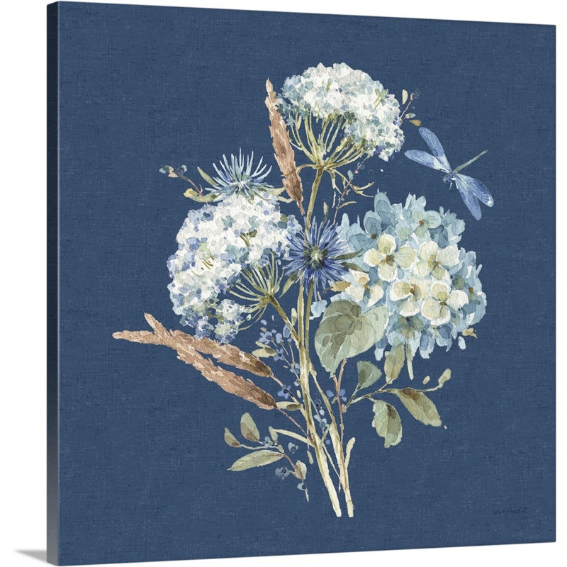 «Bohemian Blue 06 on Blue» par Lisa Audit - reproduction d'art, Toile tendue, H 36 po x l 36 po x P 1,25 po