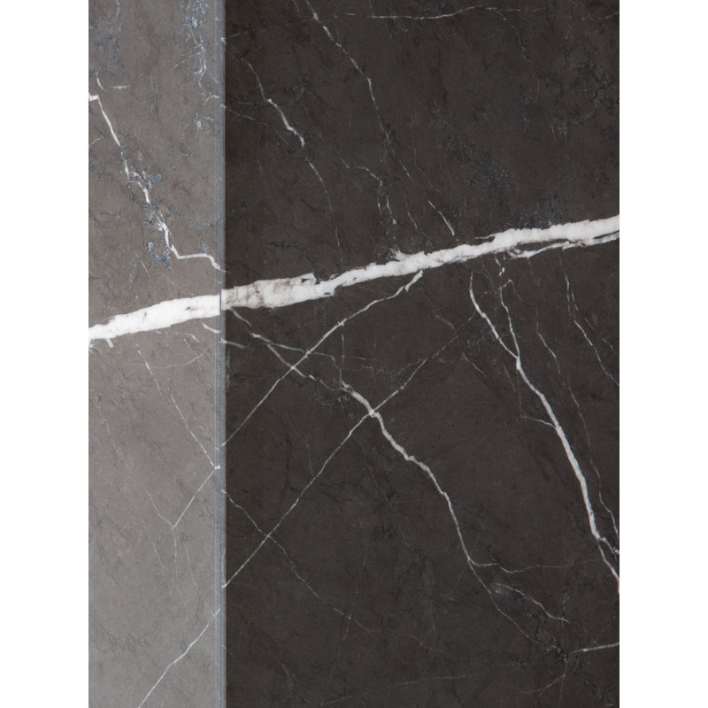 Plinth Marble End Table, Gray Kendzo, 20.1" H x 11.8" W x 11.8" D