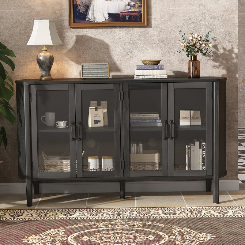 Armoire de rangement pour le salon et la salle à manger, Black