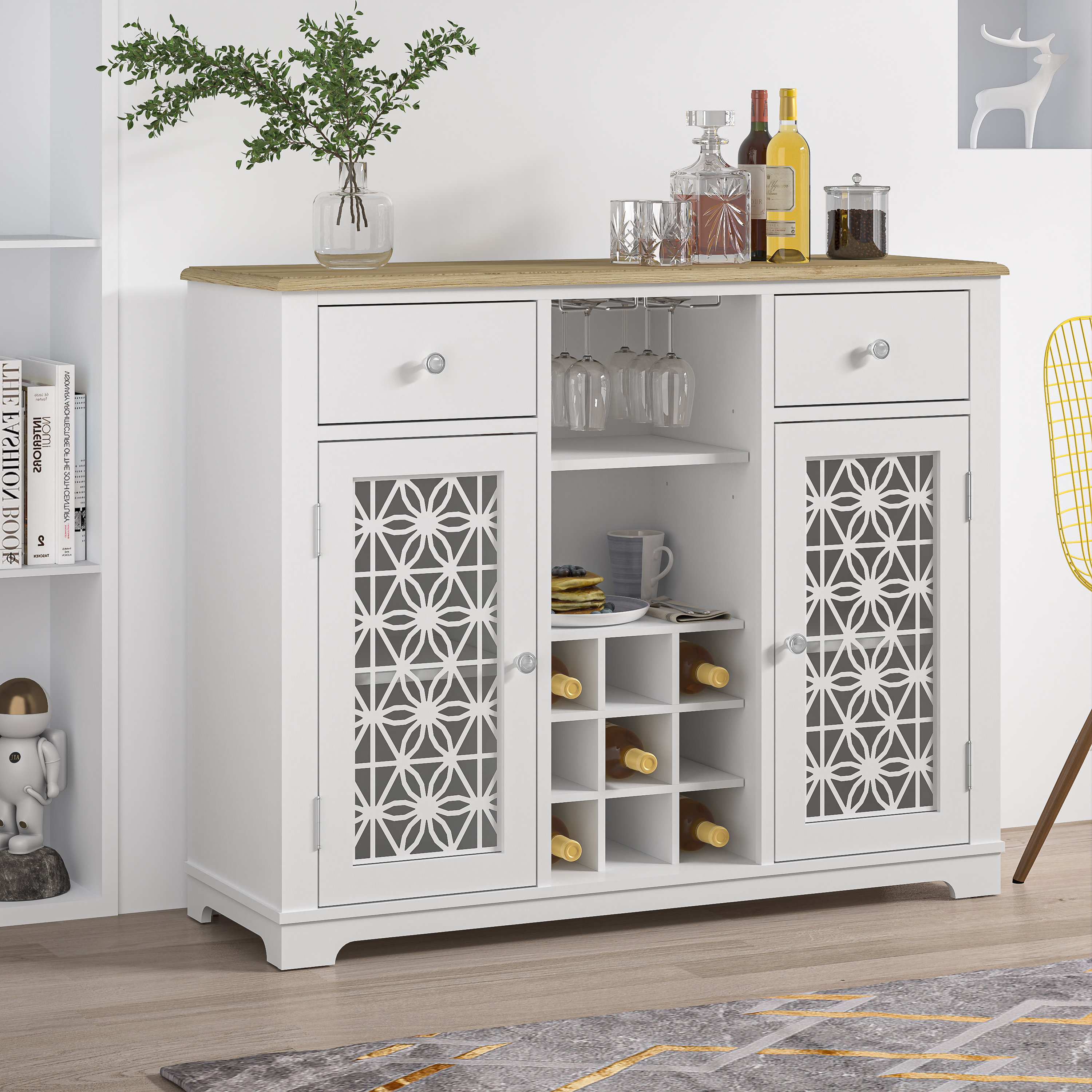 Willa Arlo™ Interiors Auten Bar Cabinet & Reviews | Wayfair