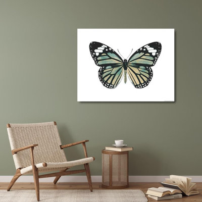 Rosalind Wheeler Grey, Jace Gallery Wrapped Canvas Art Titled: Neutral Butterfly