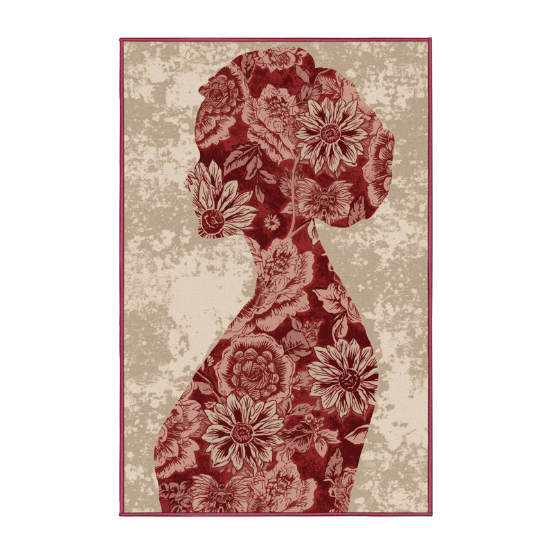 Tapis beige moderne et contemporain Bucktown Valentines, 8 x 10