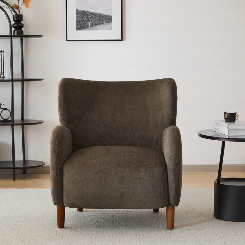 Fauteuil club à oreilles moderne rembourré