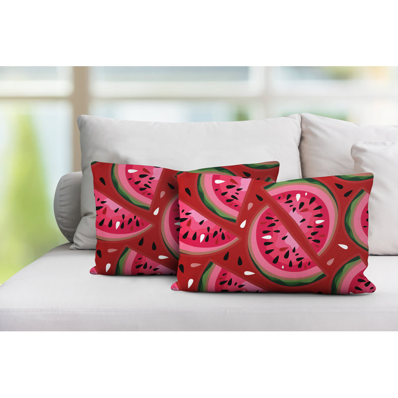 Coussin intérieur / extérieur Watermelon, Rouge