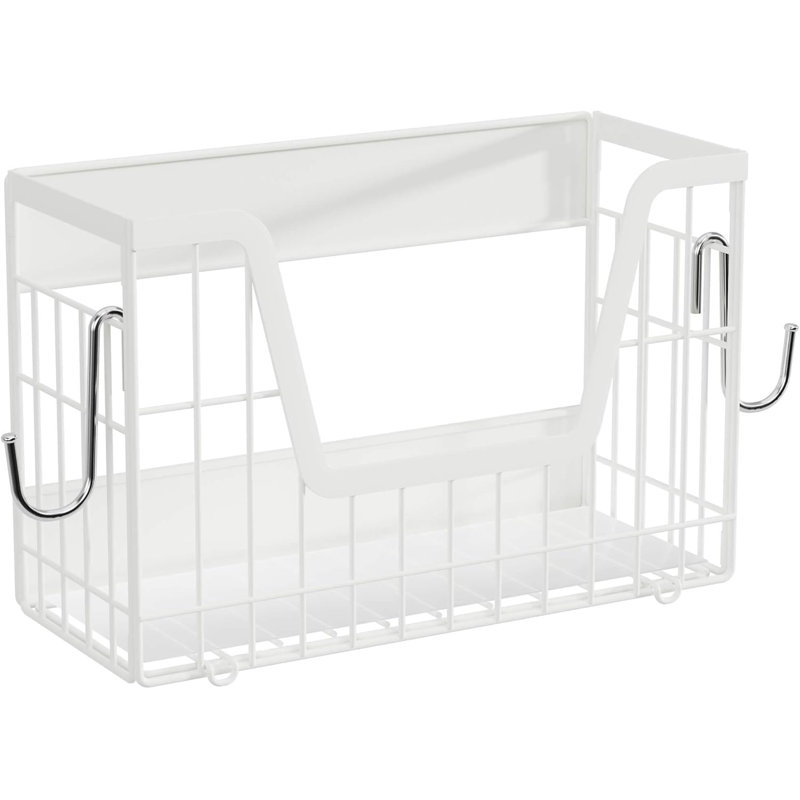 2-Piece Refrigerator Magnetic Storage Rack, White