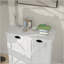 Armoire de trieur de linge à deux compartiments inclinable - blanc