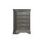 Mobilier de chambre à coucher moderne à finition grise avec tiroirs 1 pièce Modern Transitional