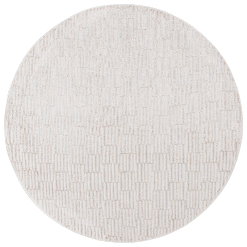 Tapis de couleur unie Marneshia Performance, Rond 6 pi 7 po