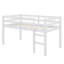 Lit mezzanine simple surélevé avec échelle et base de lit à lattes renforcées-2062654440