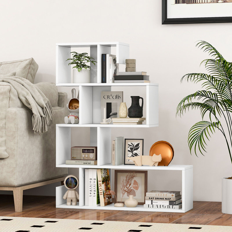 100cm H x 80cm W Step Bookcase, White