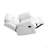 Elegant White Recliner With Padded Arms-102389877
