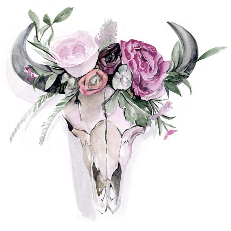 Bohemian Horns II by Jennifer Paxton Parker - Wrapped Canvas Painting, 76cm H x 76cm W