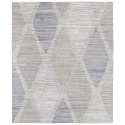 Elias Modern Diamond Ivory Area Rug