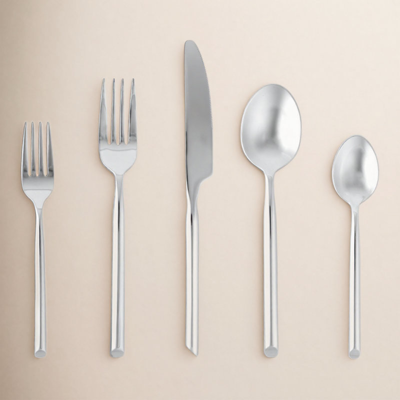 Capri 5 Piece 18/10 Stainless Steel Flatware Set, Service for 1