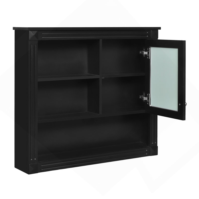 32'' Bathroom Wall Cabinet with Mirror, Wall Mounted Medicine Cabinet with 4 Shelves, Mirrored Door Over Toilet Storage Cabinet& Adjustable Shelves