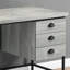 Bureau d'ordinateur, bureau personnel, ordinateur portable, tiroirs de rangement, L 55 po, travail, stratifié, métal, contemporain, moderne-225913801