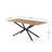 Stylish Oak Dining Table with Iron Legs, 70.9 x 31.1 x 31.1 Inches | Durable 100% MDF Construction | Supports Up to 220 lbs | Perfect for Dining Rooms & Gatherings | Elegant and Sturdy Design