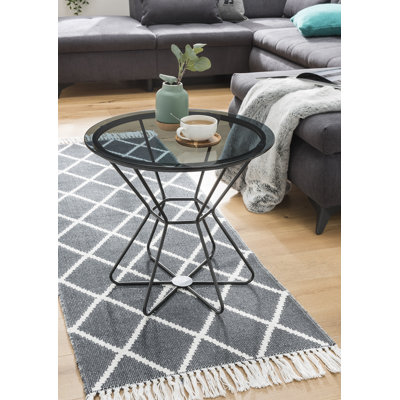 Kimbolton Glass Top Pedestal End Table