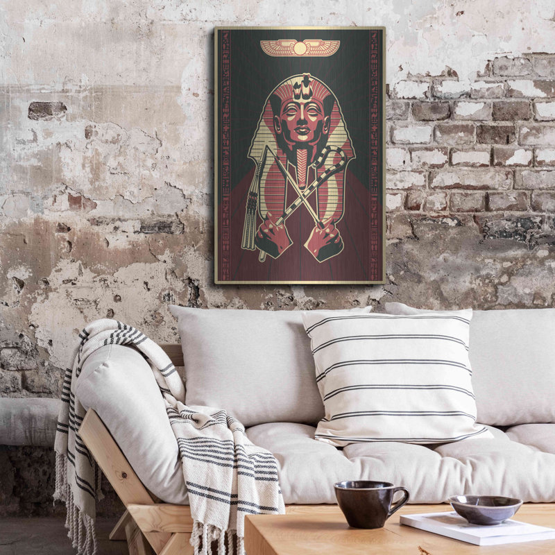 Art mural en métal «Pharoah» Luxe 24 po x 36 po