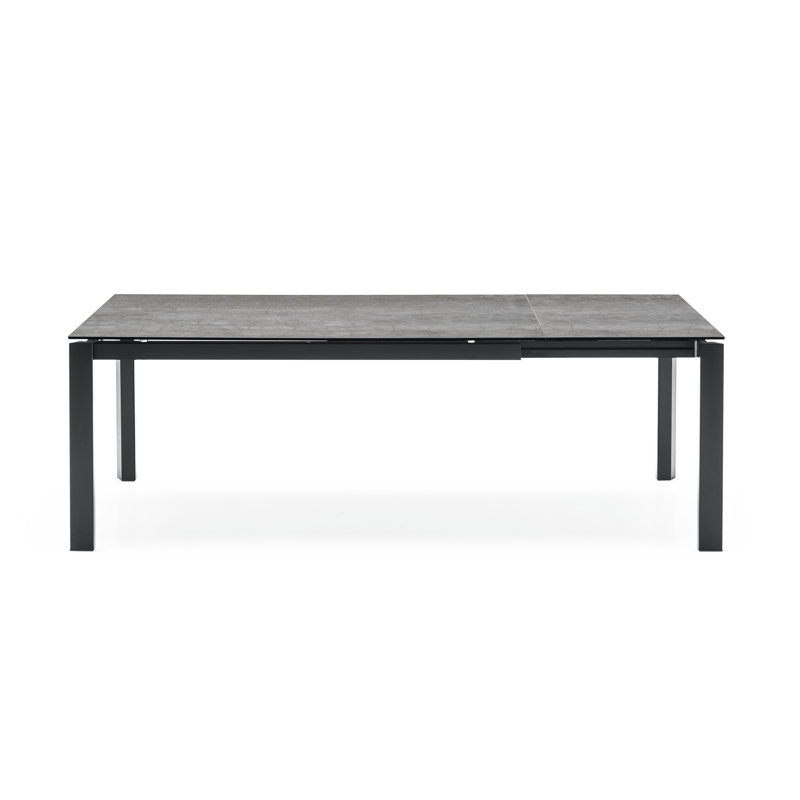Table extensible avec plateau en céramique et pieds métalliques