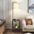 Zulfa 62" Dimmable Table Floor Lamp with USB & Type-C Port, End Table with Lamp for Living Room