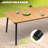 8 - Person Aluminum Outdoor Dining Set with Umbrella Hole, Stacking Armless and Armed Chairs-1636490466