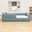 Lit tapissier de plancher avec rails entourant-533436626-533436629