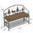 Shoe Rack Bench For Entryway, Industrial Bench, Rustic Shoe Rack For Small Spaces, Upholstered Entryway Bench, Multipurpose Entryway