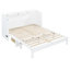 White Queen Size Bed Space For Small Apartments Large Drawers Storing Finish And Charging Feature Easy Setup Design Functional Keeping Your Space Neat Exterior Port Simple To Put Together