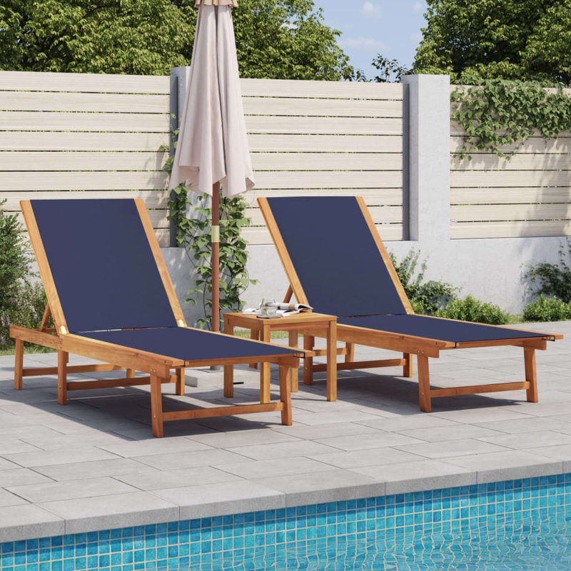 Redge 200cm Long Reclining Single Chaise, Navy