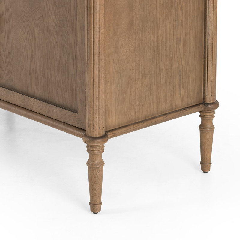 Toulouse 78.75'' W Solid Wood Sideboard, Toasted Oak