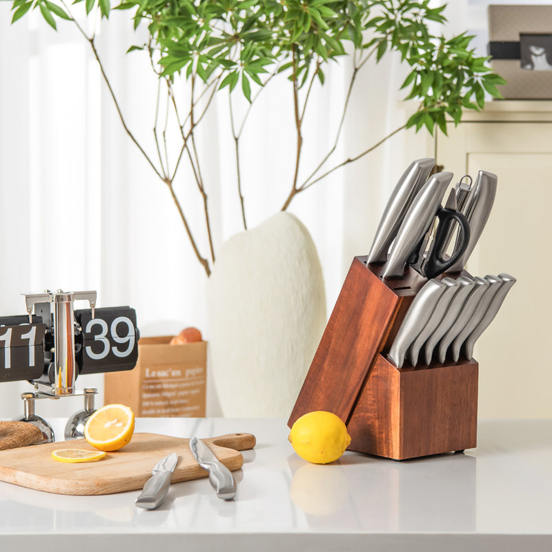 Costway 14 Piece Stainless Steel Knife Block Set