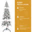 Arbre de Noël 7,5 pi en PE / PVC floqué avec 40 pommes de pin naturelles - 1424 pointes, conception peu encombrante, branches articulées, support en métal stable, aspect enneigé réaliste-2049677728-2049677758