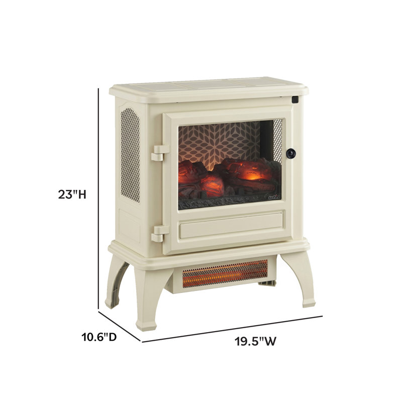 duraflame® Infrared Stove Heater with 3D Flame® Effect and Remote, Cream