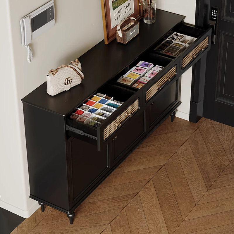 Clarkston 24 Pair Shoe Storage Cabinet, Black