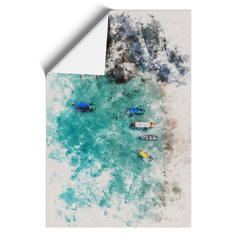 Boats In The Perhentian Islands - No Frame Print, 42cm H x 30cm W x 0.1cm D