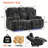 Power Reclining Sofa With Heat And Massage, Bluetooth Speakers And LED Lights, 3 Seater Dual Recliner Sofa With USB Ports And Cup Holders-1976513405