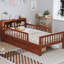 Lit simple avec rangement pour tête de lit et tiroirs sous le lit, garde-corps à trois côtés pour un sommeil sécuritaire et confortable dans n'importe quelle chambre-778225685