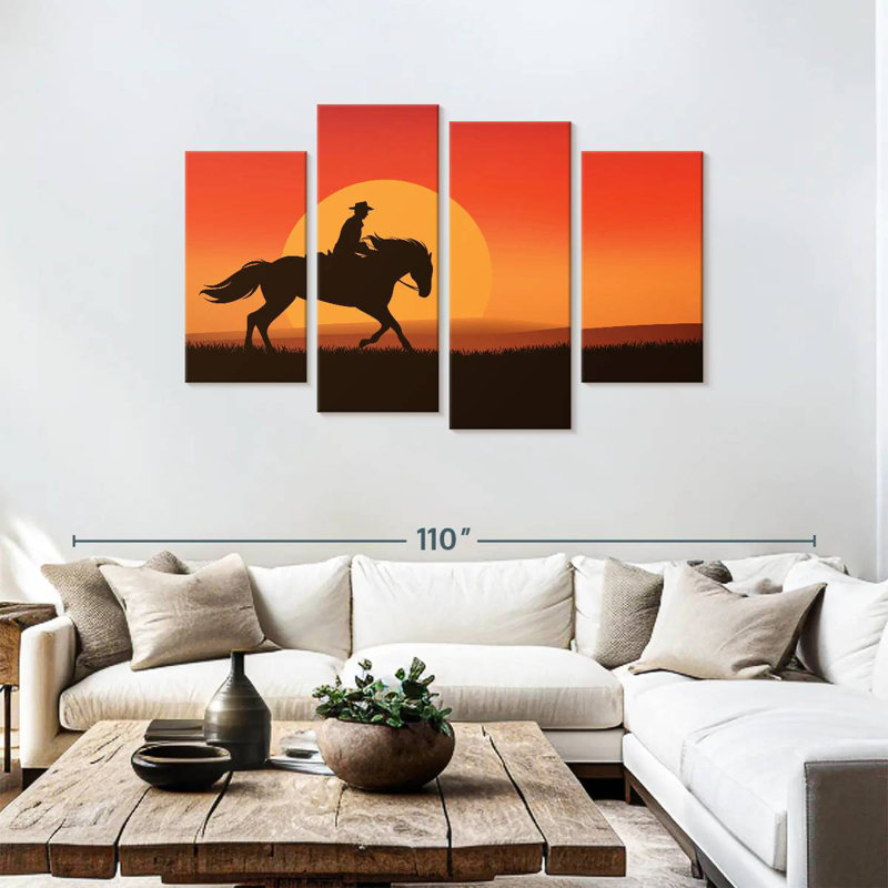 Silhouette de cowboy Lelar Sunset