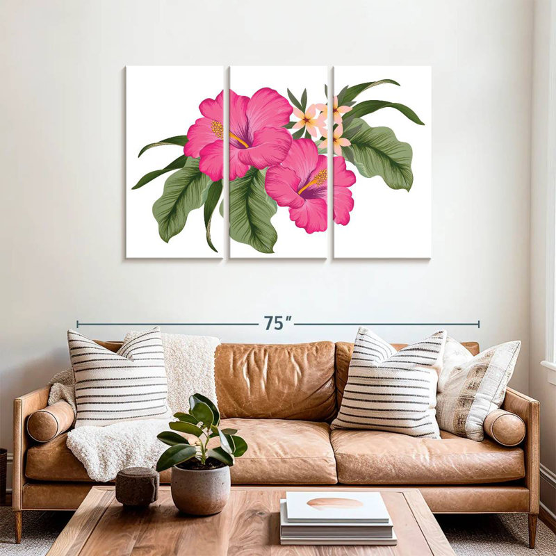 Harnek Jungle Hibiscus, 36" H x 57" W