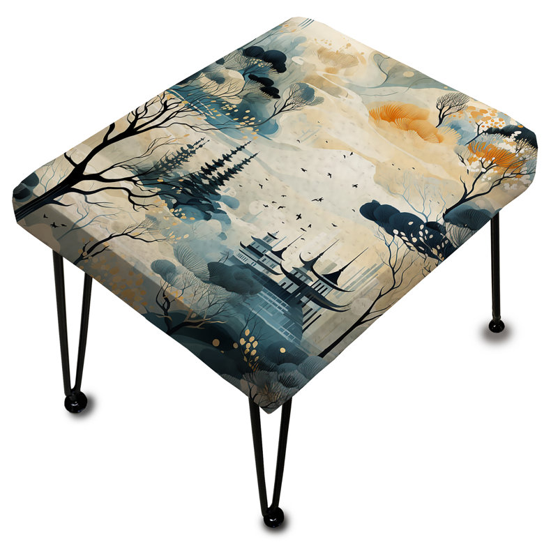 Winter Winter Retreat Japon - Repose-pieds rectangulaire Ikat