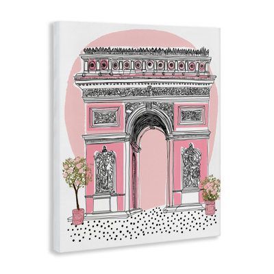 Pink Neoclassical Archway Canvas, design by Jess Stempel