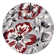 Rooshi Floral Gray/Red Area Rug