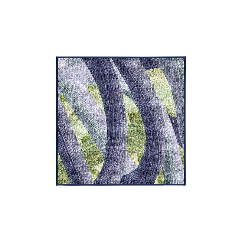 Picar Washable Abstract Indoor Rug, Square 6'