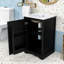 Meuble-lavabo contemporain simple avec lavabo en céramique, porte à fermeture douce et support de rangement-1846533367